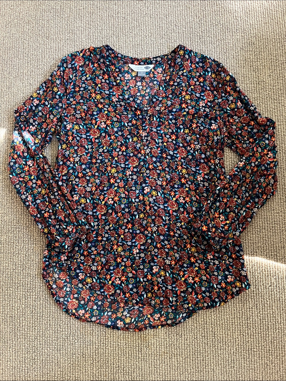 Old Navy Long-Sleeve Floral Tunic